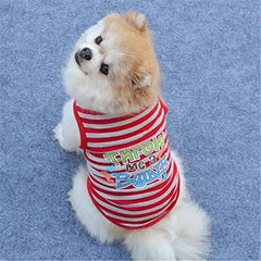 KUTKUT Combo of 2 Pet Vest Breathable Autumn,Spring & Summer Puppy Cotton Sleeveless Shirt for Small Dog and Cat (Size: L, Chest Girth 45cm, Neck Girth 32 cm, Back Length 35 cm) - kutkutstyle