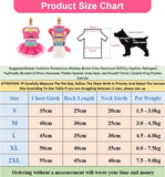 KUTKUT Dog Clothes Girl Dog Dress Puppy Dresses Pet Dress Female Cavalier King, Frenchi Cat Tulle Dress Birthday Party Lace Costume Stripes Tutu Skirt Apparel Bow Outfit (Multi)