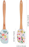 EZYHOME 2Pcs Silicone Spatula Cake Butter Spatula Multi-function Cream Spreader Cream Butter Spreader Kitchen Supply Practical Cheese Spatula Floral Printing Spatula Cake Baking Spatula(30cm *6 cm)