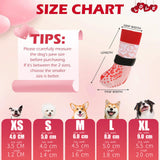 KUTKUT Anti-Slip Small Dog Socks with Grips for Hardwood Floors - Adjustable Dog Paw Socks with Elastic Straps, Non - Skid Traction for Small Medium Dogs, Puppy & Senior Socks