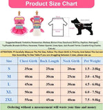 KUTKUT Dog Clothes Girl Dog Dress Puppy Dresses Pet Dress Shirt Female Cavalier King, Frenchi Cat Tulle Dress Birthday Party Lace Costume Stripes Tutu Skirt Apparel Bow Outfit (Multi)