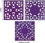 EZYHOME 3Pcs Silicone Trivets for Hot Dishes, Pots & Pans, Square Hot Pads for Kitchen, Heat Resistant Mats for Kitchen Counter, Multi Use Silicone Pot Holders, Flexible Trivet Mat