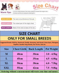 KUTKUT Cute Pet Skirt Set for Small Dogs & Cats, Multicolor Striped Ribbed Top with Ruffle Sleeves and Navy Blue Skirt, Fashionable 2-Piece Pet Clothing for Shihtzu, Pug etc