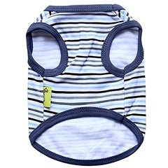 KUTKUT Combo of 2 Stripe Print Pet Vest Breathable Autumn,Spring & Summer Cotton Sleeveless Shirt for Small Dog and Cat (Size: L, Chest Girth 45cm, Neck Girth 32 cm, Back Length 35 cm) - kutk