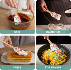 EZYHOME Cake Cream Spatula, Silicone Cake Scrapers Cake Accessories Butter Scrapers Baking Spatulas for Kitchen Reusable Butter Scrapers Professional Baking Scrapers Christmas Cake Tools (30cm *6 cm)
