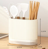 EZYHOME Countertop Cutlery Drying Holder Utensil Holder Cutlery Drainer Tableware Holder Box Tabletop Separated Fork Chopstick Kitchen Storage Cutlery Utensil Organizer
