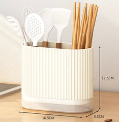 EZYHOME Countertop Cutlery Drying Holder Utensil Holder Cutlery Drainer Tableware Holder Box Tabletop Separated Fork Chopstick Kitchen Storage Cutlery Utensil Organizer