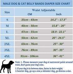 KUTKUT Dog Diapers Male, Washable & Reusable Belly Bands for Male Dogs Wraps, Highly Absorbent Upgrade Durable Belly Diapers for Dogs (Blue)