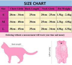 KUTKUT Cat Recovery Suit for Spay Onesize for After Surgery, Breathable Surgery Recovery Suit Female Surgical Spay Suit, Kitten Suit E Collar Alternative Anti Licking Wounds (PINK)