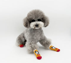 KUTKUT - 8 Pcs Anti -Skid New Born Puppy Kitten Socks Pet Paw Protector Small Puppy Kitten Socks with 8 Pieces Adjustable Straps, Socks for Small Puppies, Kitten