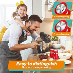 EZYHOME Salt and Pepper Shakers Set with Holder,Red Kitchen Decor and Accessories Farmhouse Gadgets Table Housewarming Gift Christmas Decor Refillable Design