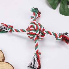 KUTKUT Crazy Four Rope Pet Toy | Braided Rope Ball Dog Toy Pet Teeth Cleaning Toy | Dog Chewing Teething Ropes for Small Medium Large Dogs Labrador, Golden Retriever (Weight: 120gm)