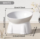KUTKUT Slanted Cat Dog Food Bowl - Anti Vomiting Design, Whisker-Friendly Tilted Angle, Non-Slip Eco-Friendly Pet Dish, Plastic Elevated Cat Bowls Dishes, 15 Degrees Tilted Cat Food Bowl