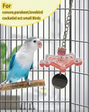 KUTKUT 2PCS Bird Toys for Parakeets Colorful Bird Swivel Wheel Rotating Toys Parrot Chewing Toys Interactive Spinner Rattle Love Bird Toy Bird Cage Accessories for Small Medium Birds