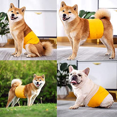 KUTKUT 2 Pcs Male Dog Diapers, Reusable Belly Bands for Small Male Dogs Wraps Highly Absorbent Diapers for Dog, Waterproof Super Absorbent Puppy Wraps Cover Sanitary Nappies Pants - kutkutsty