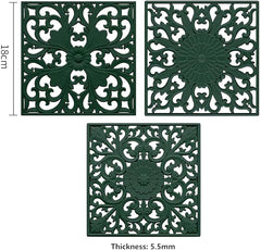 EZYHOME 3Pcs Silicone Trivets for Hot Dishes, Pots & Pans - Heat Resistant Countertop Mats with Non-Slip Design, Durable Hot Pads for Kitchen, Modern Trivet Set for Countertop, Table