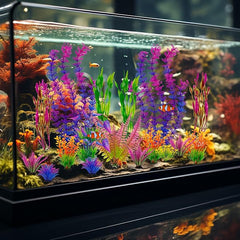 KUTKUT 25Pcs Fish Tank Artificial Plastic Plants Decorations Large Aquarium Decor Betta Goldfish Tank Accessories