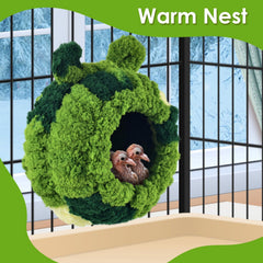 KUTKUT Bird Nest Warm Snuggle Bird Bed Fluffy Bird Sleeping Bed Parrot Nest Hammock Bird Shed Hut House Plush Snuggle Bird Hammock for Parakeets Cockatiels Conures Lovebirds
