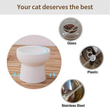KUTKUT 2 Pcs Ceramic Cat Food Or Water Bowl, Raised Dog Feeder Dishes with Stand, Elevated Pet Food Bowl for Cats and Small Dogs, Stress Free Backflow Prevention, Anti Vomiting - kutkutstyle
