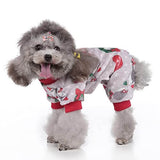 KUTKUT 2 Pcs Dog Pajamas for Small Dog Boy Girl Fleece Puppy pjs Jammies 4 Leg Dog Clothes for Maltese, Shihtzu Winter Warm Onesies Jumpsuit Clothing for Cats Dogs Male & Female - kutkutstyle