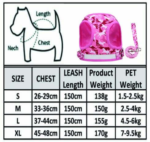 KUTKUT Vest Harness and Leash Set for Small Dog and Cats | Adjustable Reflective Breathable Puppy Vest Harness for Small Dogs - kutkutstyle
