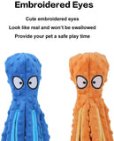 KUTKUT 2 Pcs Dog Squeaky Toys Octopus - No Stuffing Crinkle Plush Dog Toys for Puppy Teething, Durable Interactive Dog Chew Toys for Small to Medium Dogs Training and Reduce Boredom - kutkuts