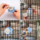 KUTKUT Bird Toys for Parrots - Spinning Wheel Chew Toy with Rotating Plastic Spinner, Enrichment Puzzle Cage Activity for Parakeets, Conures & Cockatiels