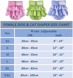 KUTKUT Female Dog Diapers Adjustable Washable Reusable Super Absorbency Leak-Proof Dog Nappie for Dogs in Heat, Period or Excitable Urination, Sanitary Panties ( Pink)