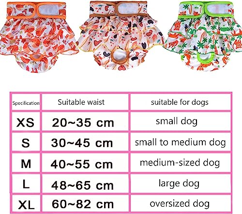 KUTKUT 2 Pcs Female Dog Adjustable Diapers Reusable Washable Super Absorbency Leak Proof Dog Nappie Dresses for Dogs in Heat, Period or Excitable Urination, Sanitary Panties - kutkutstyle