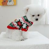 KUTKUT New Winter Pet Dog Cat Clothes Warm Knitted Christmas Pattern Small Dog Sweater, Small Dog Cat Warm Pullover, Pet Sweaters for Fall Winter Dog Clothing