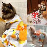KUTKUT Small Girl Dog & Cat Dress with Lovely Silk Bow Pet Apparel | Puppy Summer Dress Birthday Pet Apparel Dress | Frock Dress for Shihtzu, Poodle etc