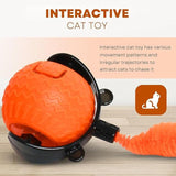 KUTKUT 2Pcs Interactive Cat Toy for Indoor Cats, Speedy Ball with Tail, Automatic Moving Cat Balls for Bored Indoor Adult Cats, 360°Automatic Rolling Ball Toy, Two Speed Adjustment