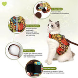 KUTKUT Combo of 2Pcs Cat Harness and Leash for Walking Escape Proof Air Mesh Fabric Outdoor Walking Vest with Reflective Strips for Cute Kittens and Small Puppies - kutkutstyle