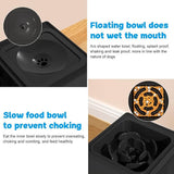 KUTKUT 2-in-1 Elevated Slow Feeder Dog Bowls 4 Height Adjustable Raised Bowls with No Spill Dog Water Bowl and Slow Feeder Dog Bowl for Small Medium Large Dogs (Capacity: SF 1.1L, Water Bowl 2L)…