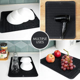 EZYHOME Silicone Dish Drying Mat for Kitchen Counter, Dish Drying Pad for Sink, Refrigerator or Drawer, Countertop Protection Pad