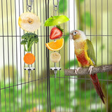 KUTKUT 2PCS Bird Skewer Bird Food Holder Bird Feeders Stainless Steel Bird Parrot Skewer Small Animal Fruit Vegetable Holder Foraging Hanging Food Feeder for Parrots Cockatoo Cockatiel (20cm)