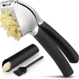 EZYHOME Garlic Press, Comfort Grip Garlic Press - Garlic Mincer Tool - Garlic Crusher - Garlic Press Mincer Rust Proof, with Soft Ergonomic Handle