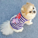 KUTKUT Combo of 3 Sleeveless Cotton Sweat Shirt for Puppy, Small Dog and Cat (Size: L, Chest Girth 45cm, Back Length 35 cm) - kutkutstyle
