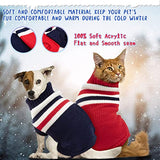 KUTKUT Combo of 2 Dog Sweater | Warm Strip Dog Winter Knitwear Clothes with Elastic Leg Bands | Soft Acrylic Knitted Pet Pullover for Small Medium Large Doggy - kutkutstyle
