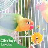 KUTKUT Bird Toys for Parakeets, Funny Parrot Spinner Toy Wheel Interactive Parrot Rotate Toy Rattle Cockatiel Toy for Chewing Exercise Bird Cage Entertainment  Chewing Toy for Budgies Lovebirds
