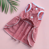 KUTKUT Pack of 2 Summer Frock Dress for Small Puppy Kitten Girl Clothes Female Princess Tutu Striped Skirt Cat Pet Apparel Outfits