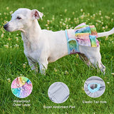 KUTKUT 2 Pcs Female Dog Diapers Adjustable Washable Reusable Super Absorbency Leak-Proof Mermaid Nappie Dress for Dogs in Heat, Period or Excitable Urination, Sanitary Panties - kutkutstyle