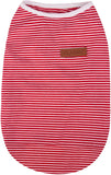 KUTKUT Classic Dog Striped Shirt Puppy Kitten Clothes for Small Dogs, Stretchy Summer Cotton Cat Vest Doggy Tee Tank Top for Maltese, Bichon, Papillon, Pekingese