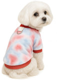 KUTKUT Small Dog Cat Flannel Plush Sweater, Winter Fleece Thickned Warm Breathable Pullover with Drawstring Buckle for Yorkshire, Maltese and Small Dogs Cats