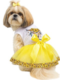 KUTKUT Small Girl Dog Cat Sunflower Lace Dog Dress &  Cute Tutu Skirt For Puppy & Kitten &  Summer Tutu Princess Dress Pet Puppy Frock Doggie Outfits