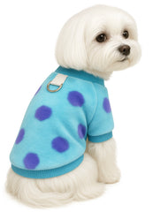 KUTKUT Small Dog Cat Flannel Fleece Sweater, Winter Plush Thickned Ultra Soft Warm Breathable Pullover With Leash Ring Buckle For ShihTzu, King Charls, Pug Small Dogs