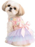 KUTKUT Birthday Dress for Small Dogs Cats Girl Mesh Skirt Dress Summer Spring Dog Clothes For Chiuhuahua,Toy pom Outfits Apparel Pet Cat Princess Dress Tulle Dress Birthday Party Tutu Skirt.