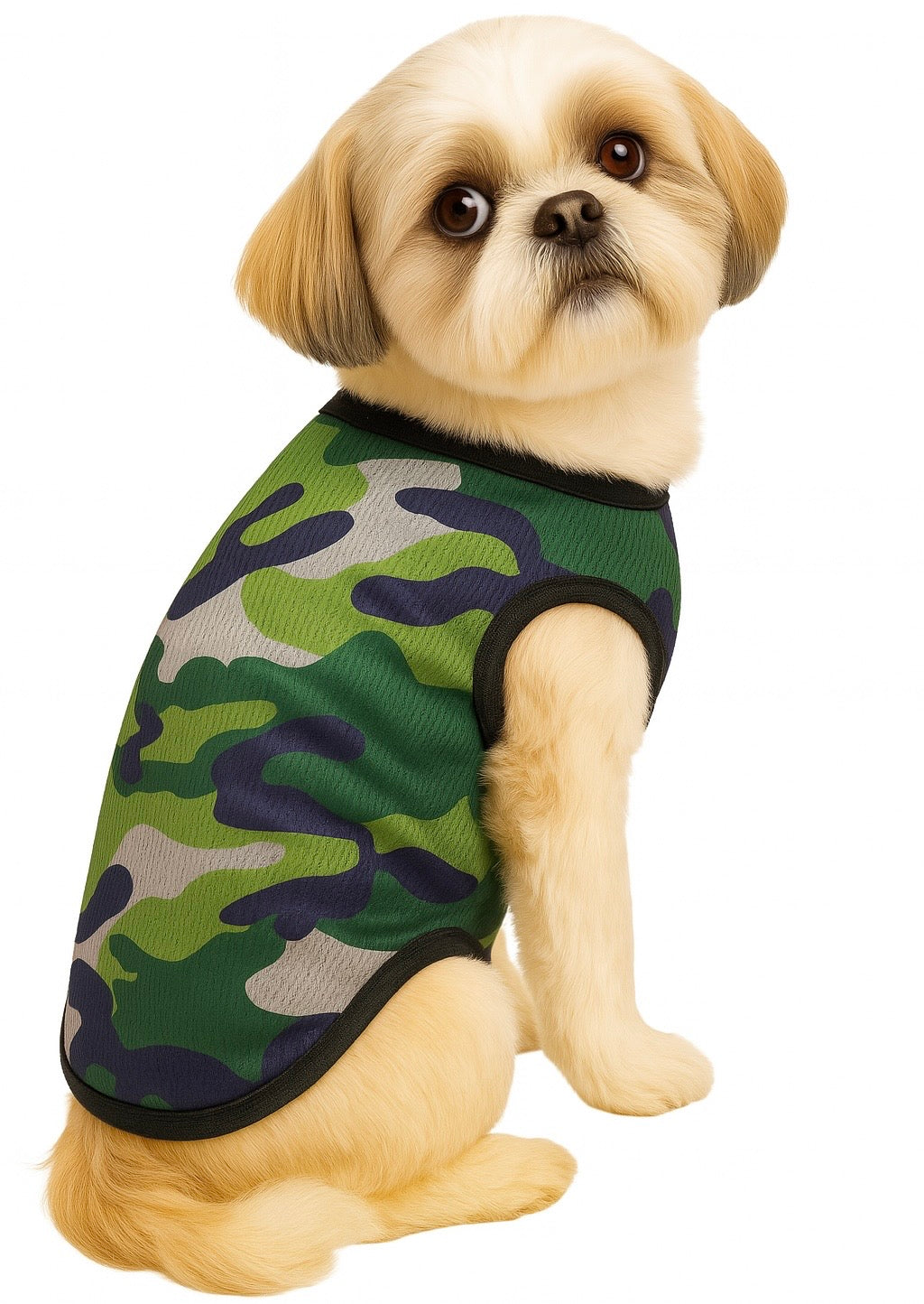 KUTKUT Dog Shirts Breathable Pet Camouflage Vest Puppy Kitten Sleeveless Shirts Pullover Pet Daily Camo Clothes for Dogs Cats Summer Cute Soft Stretchy Dog Basic T-Shirt