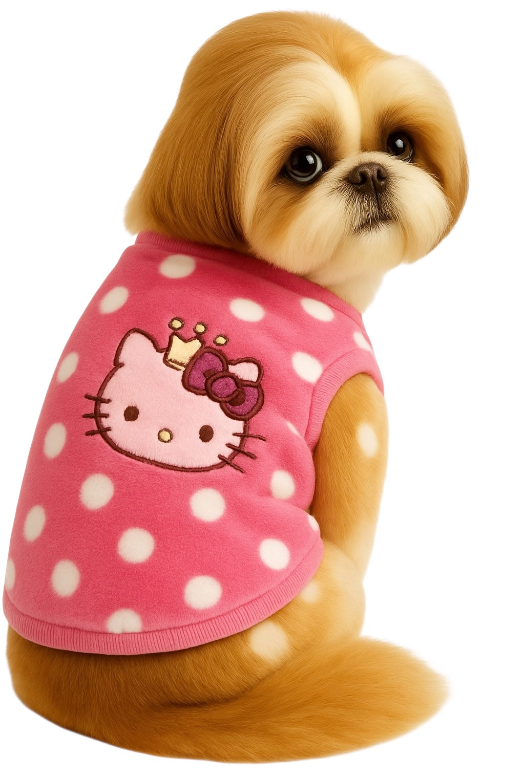 KUTKUT Puppy Clothes for Small Dog & Cat Boy Girl | Winter Warm Cute Kitty Pattern Sweaters for Shih Tzu, Maltese, Yorkie Male Female