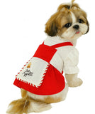 KUTKUT French Lady Red Dress for Small Dogs and Cats, Small Dog Female Frock Dress Clothes for Yorkii, Maltese etc